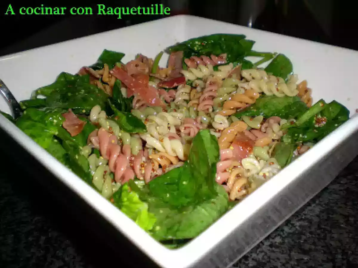 Ensalada de espinacas con jamón