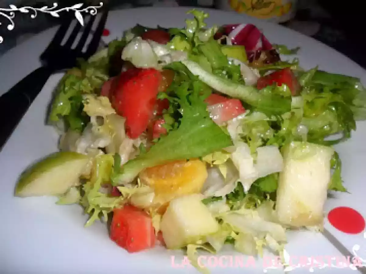 ENSALADA DE FRUTA AL MELOCOTON CON VINAGRES ALIÑO - foto 3