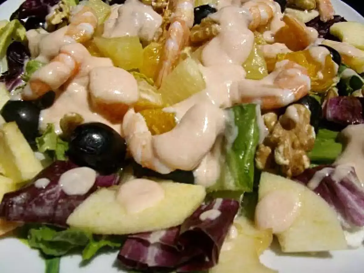 ENSALADA DE FRUTA Y GAMBAS - foto 2