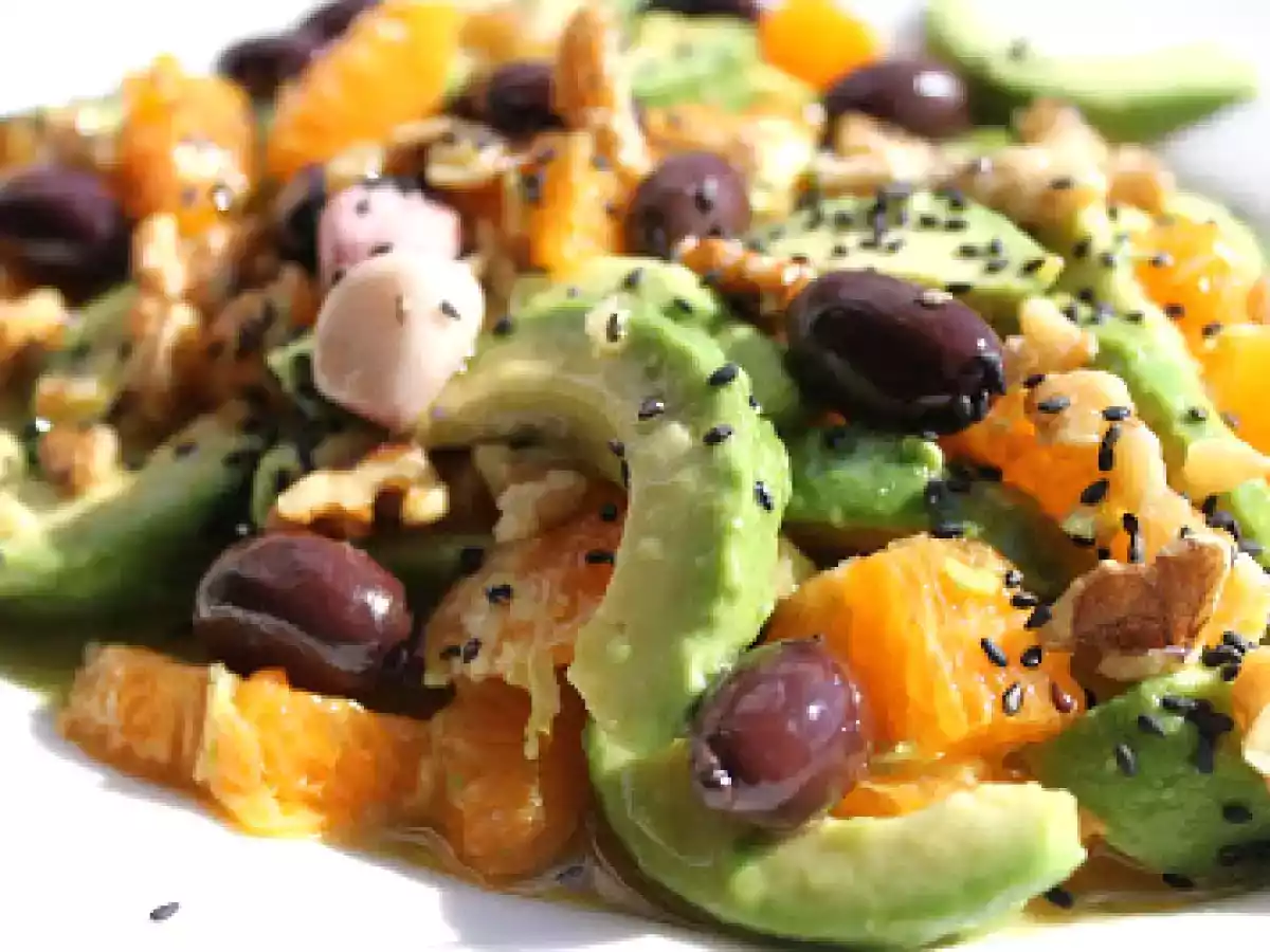 Ensalada de frutas y sésamo negro - foto 2