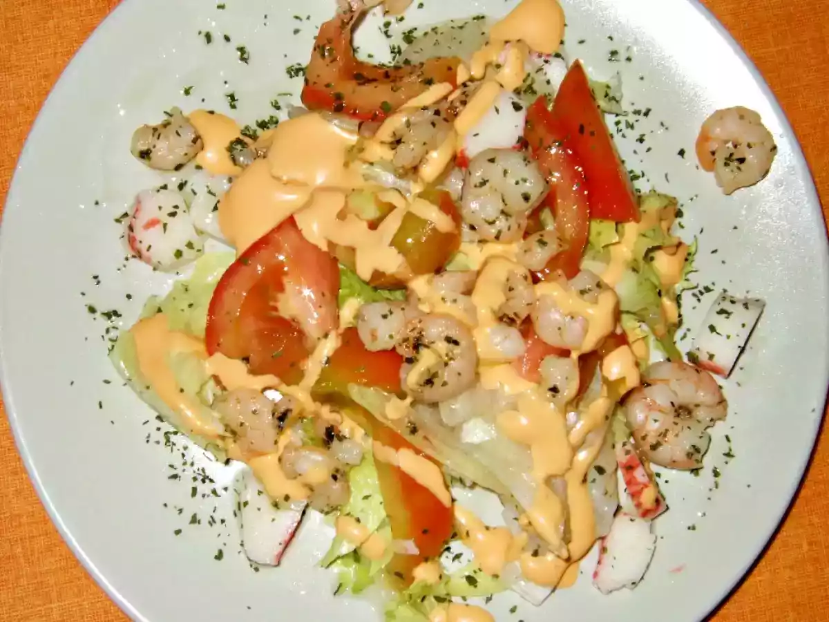 Ensalada de Gambas muy fácil