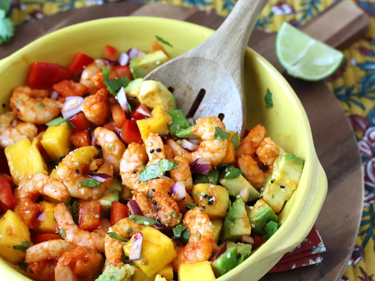Ensalada de gambas y mango: fresca, colorida y llena de sabor - foto 3