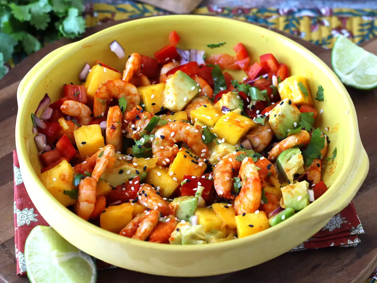 Ensalada de gambas y mango: fresca, colorida y llena de sabor - foto 4