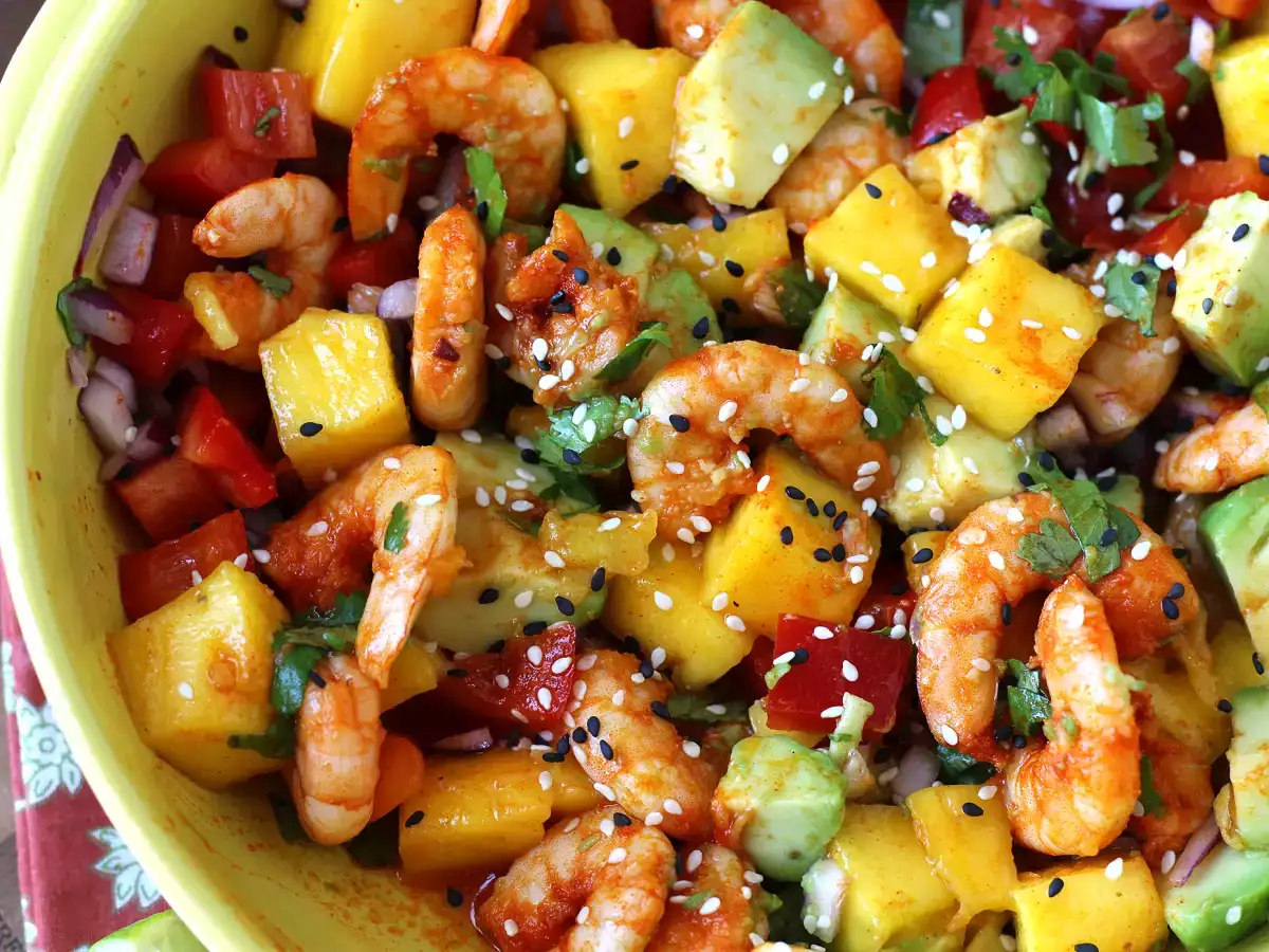 Ensalada de gambas y mango: fresca, colorida y llena de sabor - foto 5