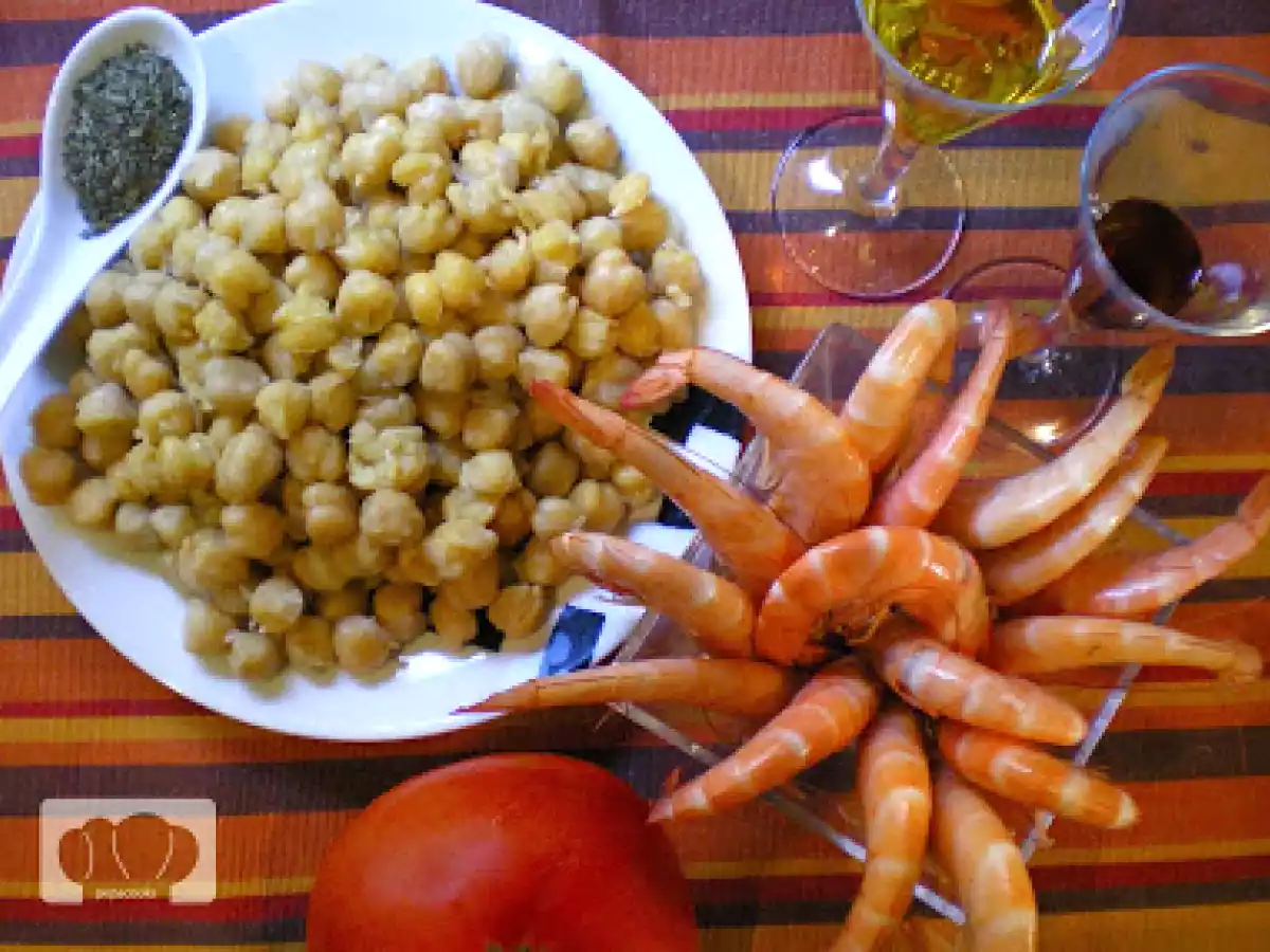 Ensalada de garbanzos con langostinos - foto 6