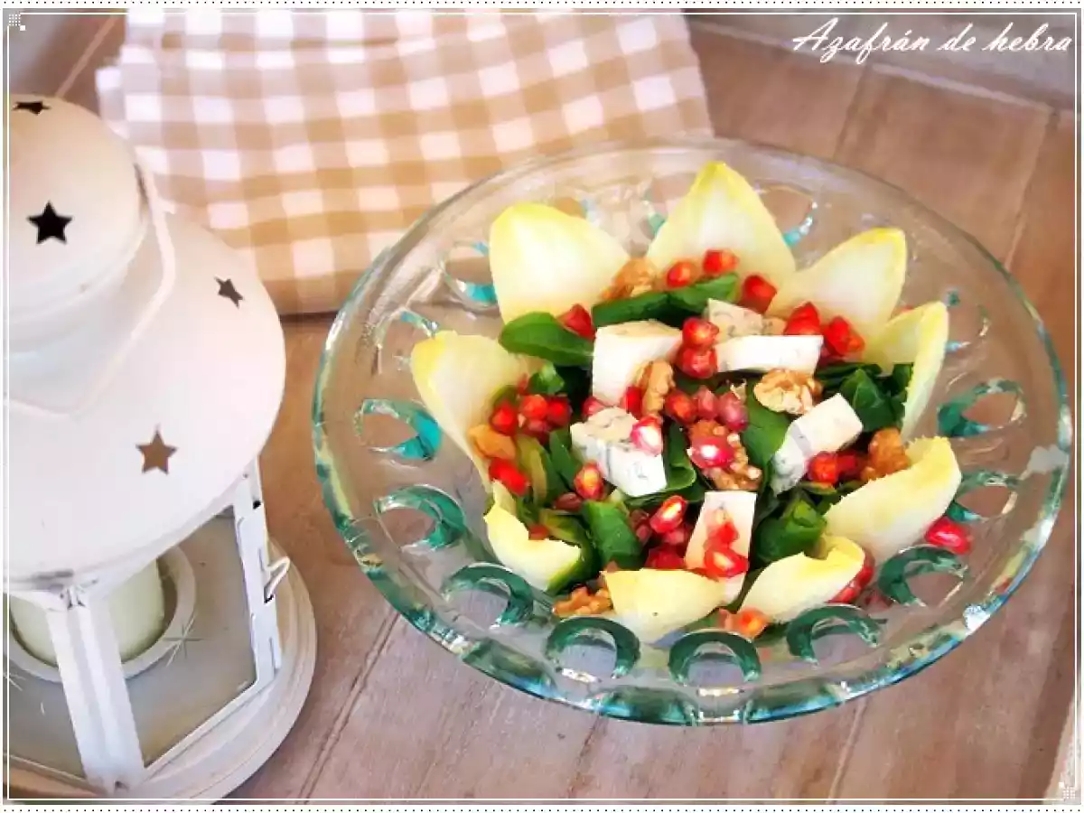 Ensalada de granada y queso Gorgonzola