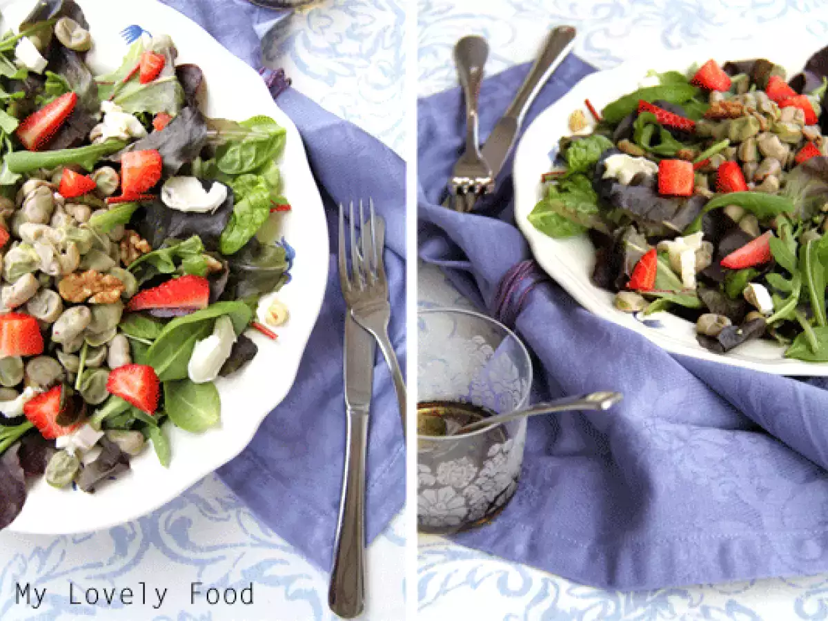 Ensalada de habas, fresones y vinagreta de miel - foto 2