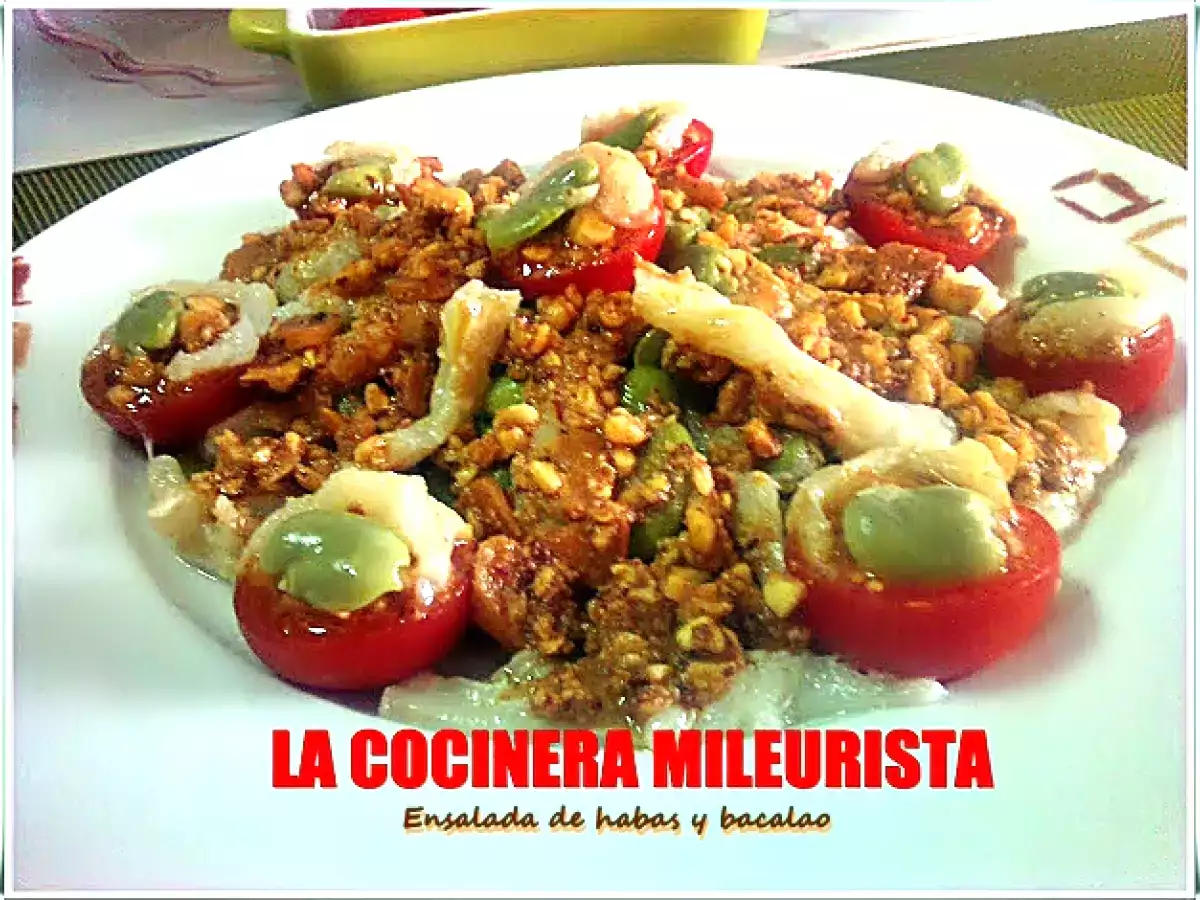 Ensalada de habas y bacalao