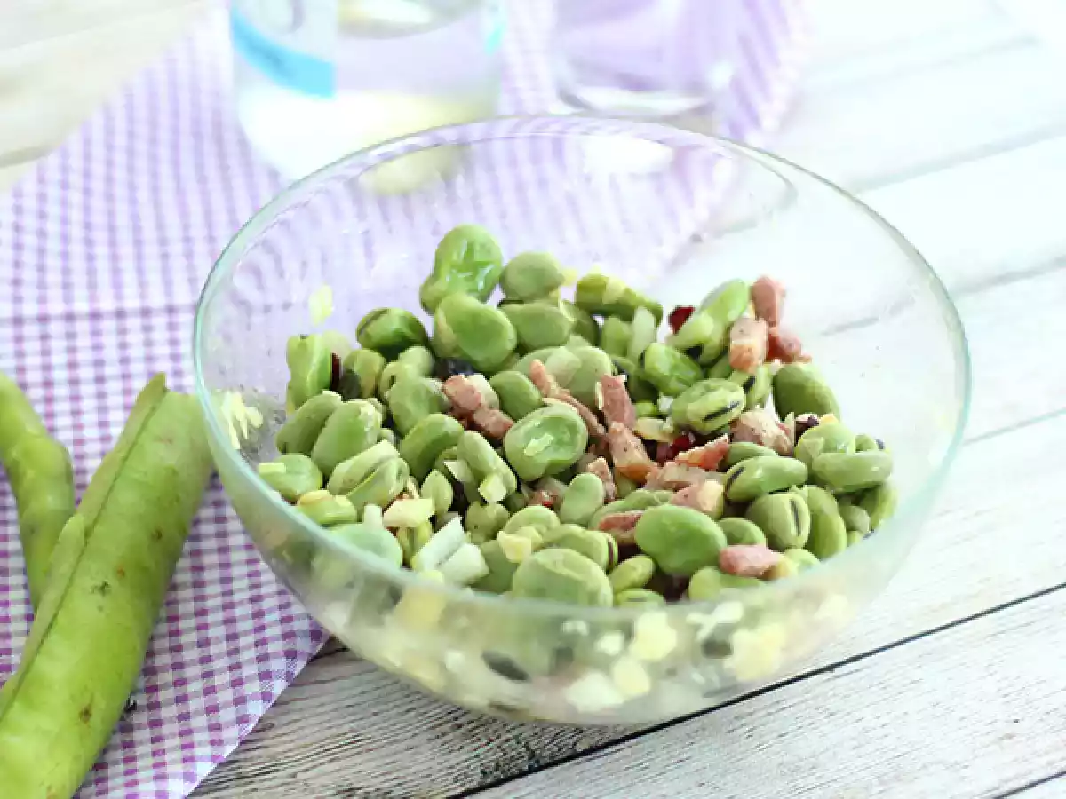 Ensalada de habas y bacon - foto 3