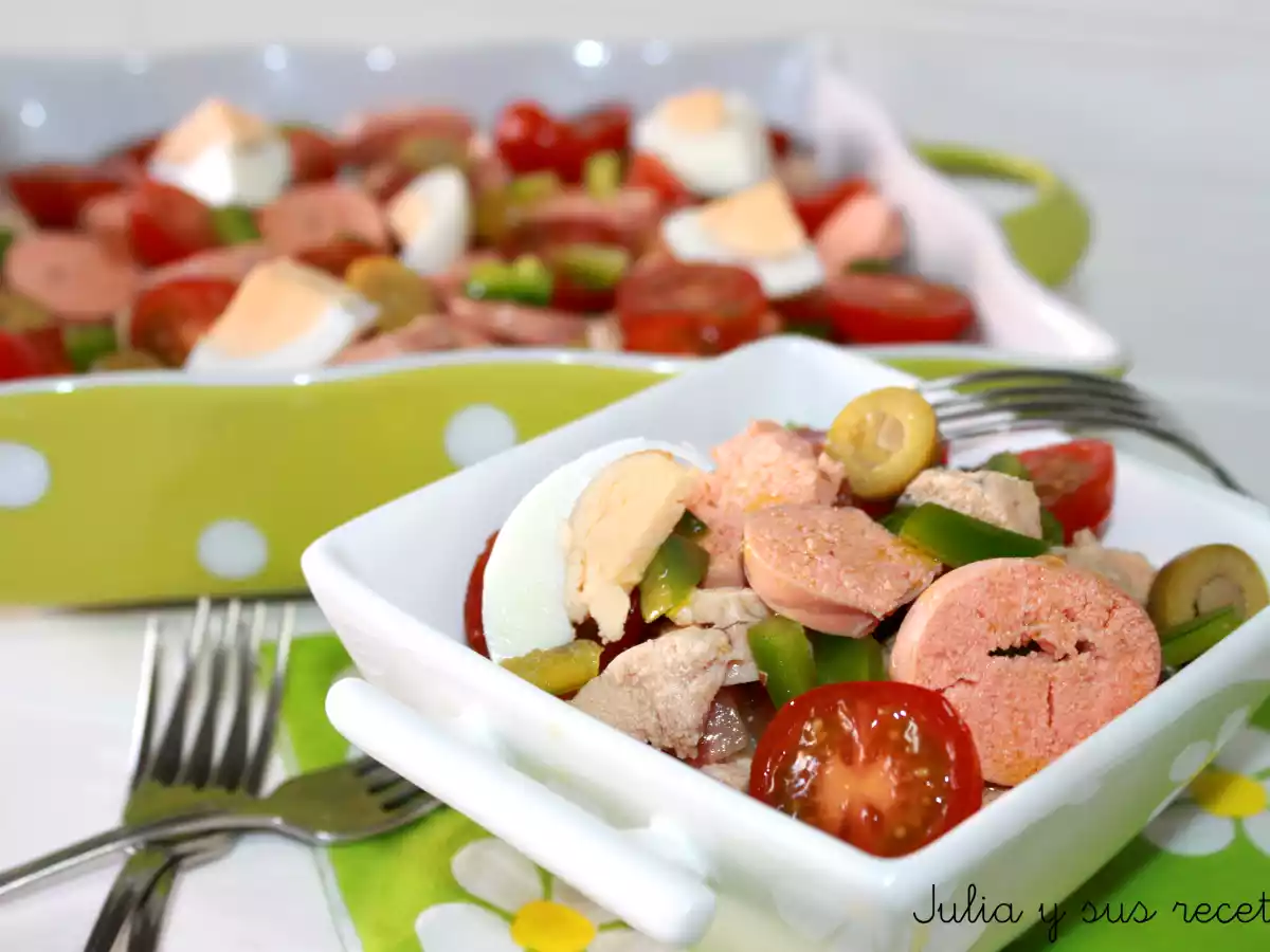 Ensalada de huevas de merluza