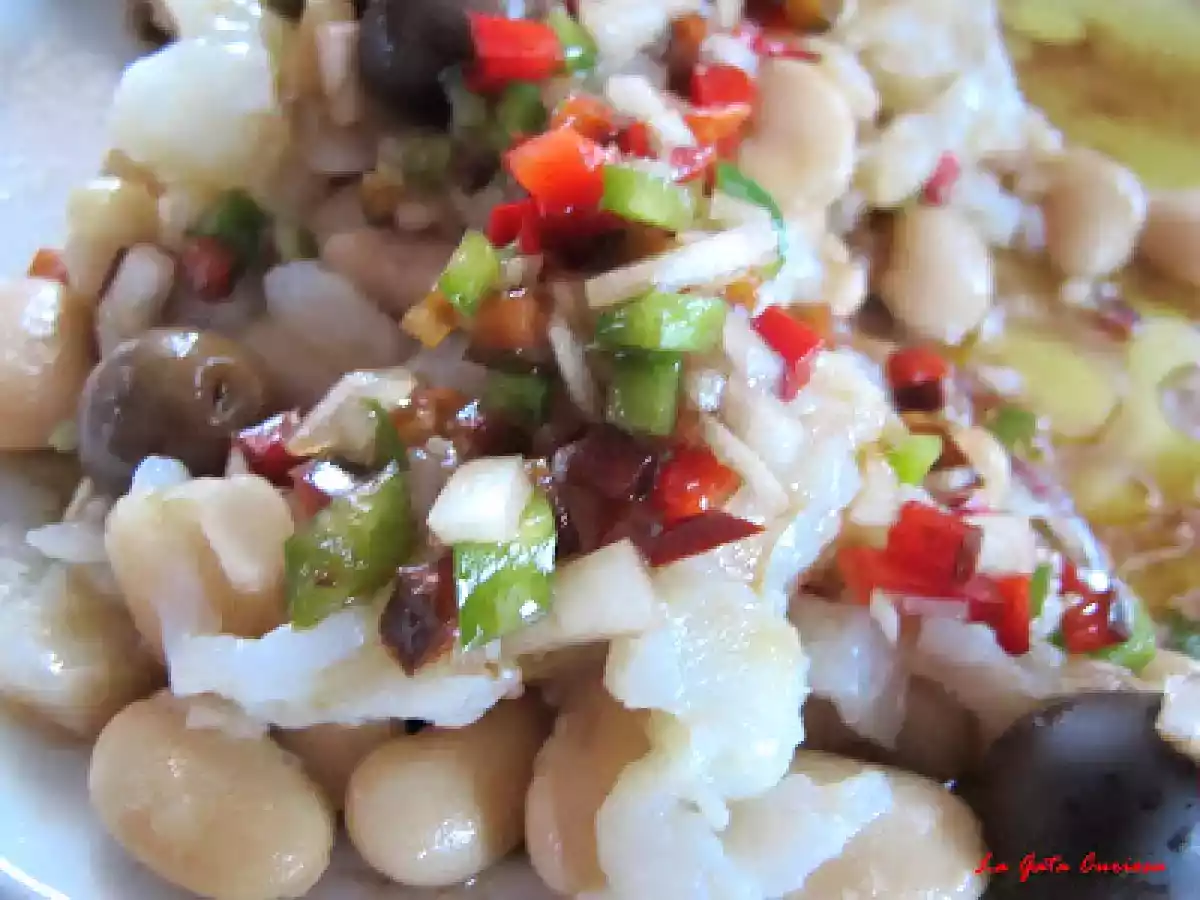 ENSALADA DE JUDIONES CON BACALAO - foto 3