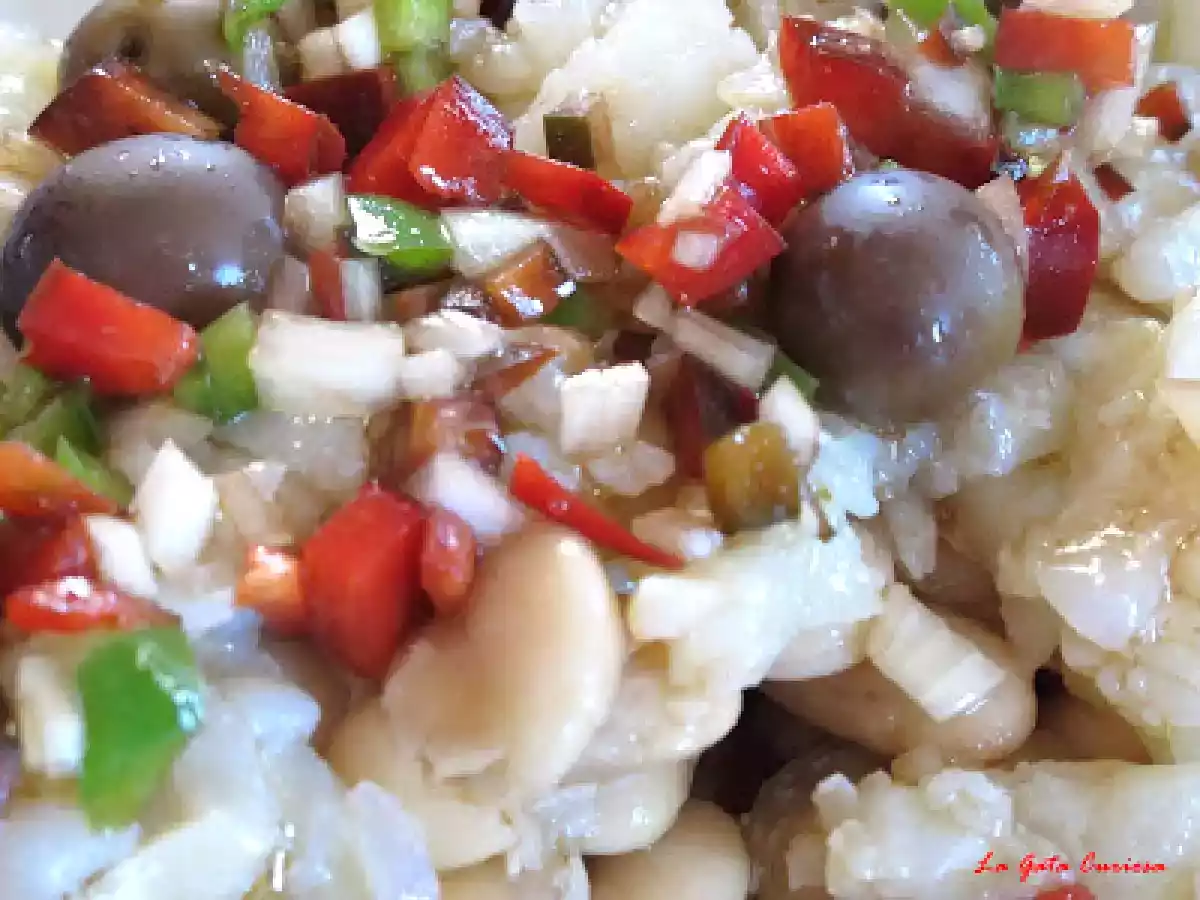 ENSALADA DE JUDIONES CON BACALAO - foto 4
