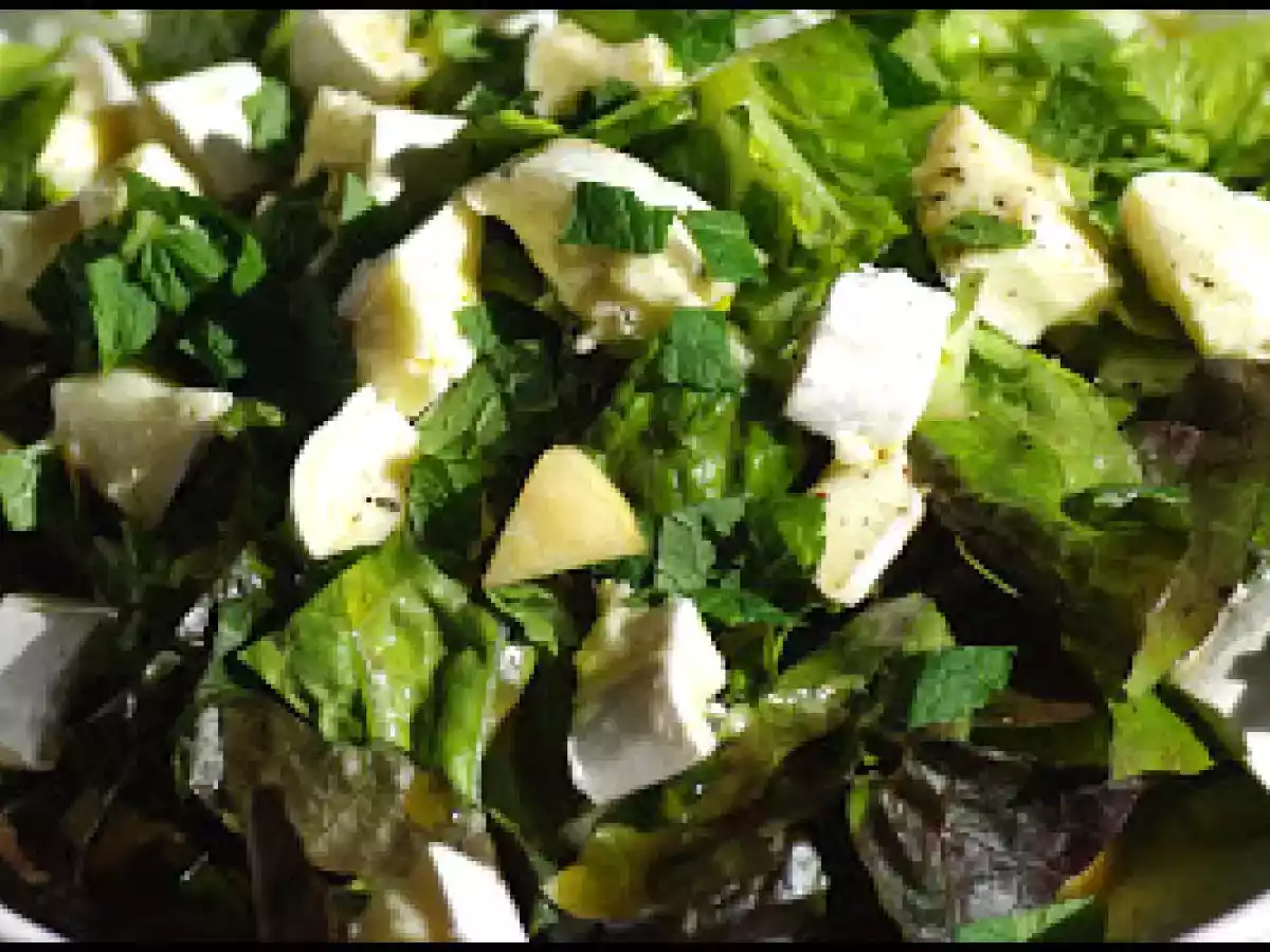 Ensalada de lechuga y manzana