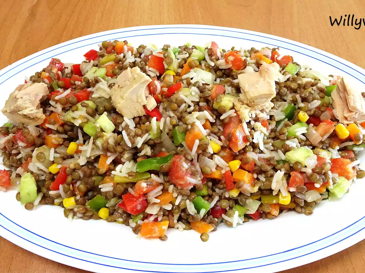 Ensalada de lentejas y arroz basmati - foto 2