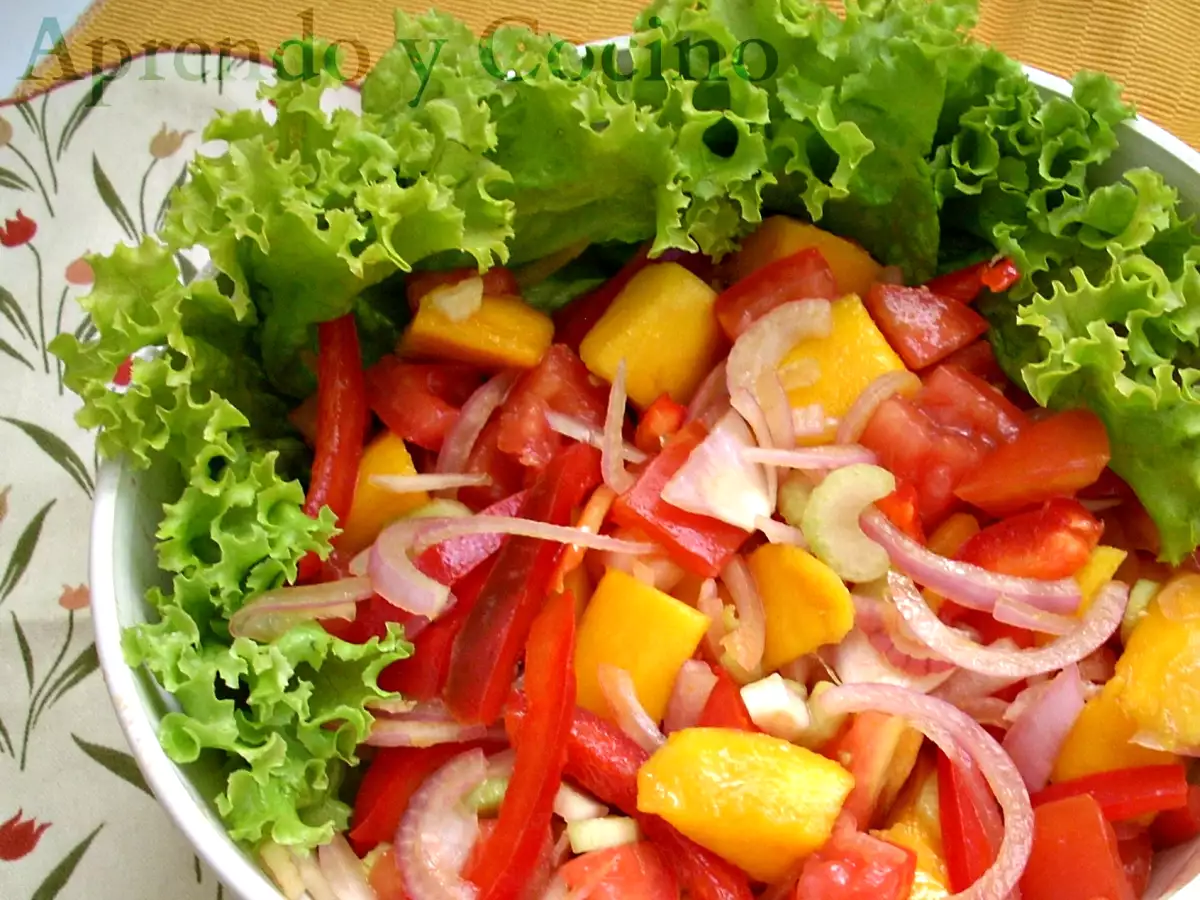 Ensalada de Mango, tomate y balsámico - foto 2