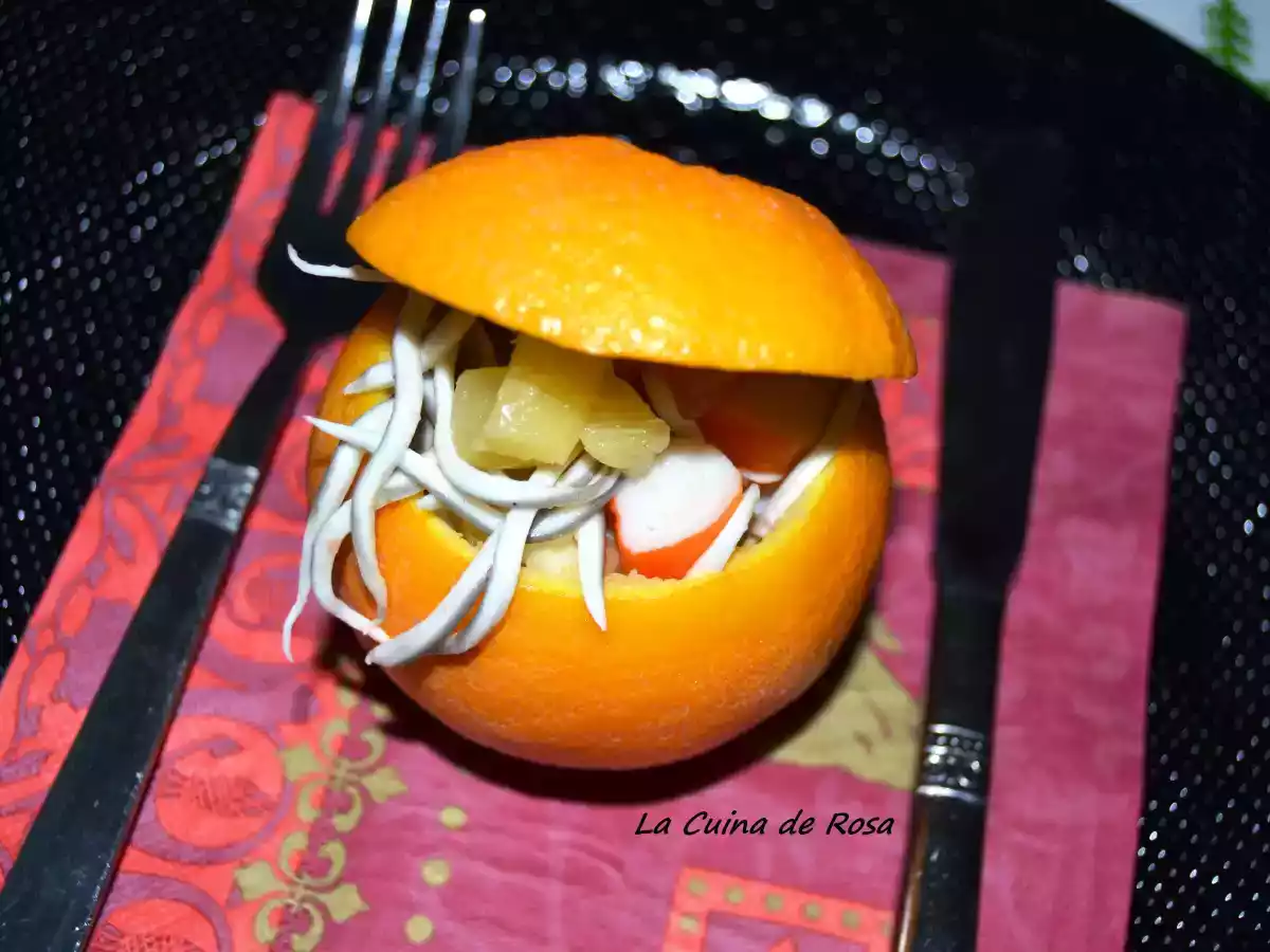 Ensalada de palitos y gulas