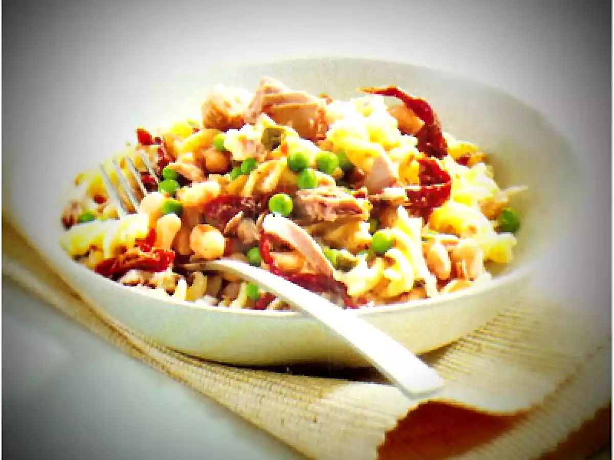 Ensalada de Pasta con Atún y Alubias Blancas