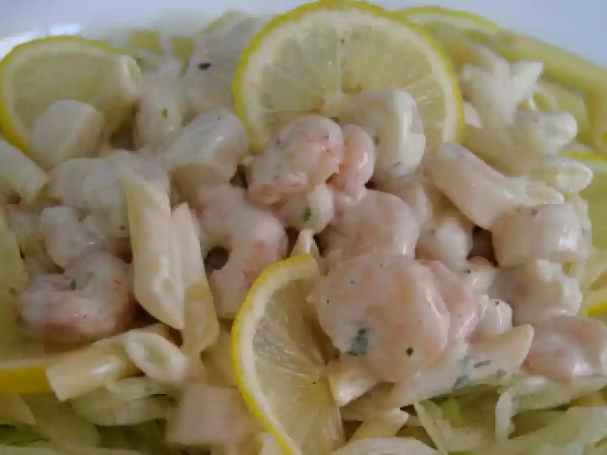Ensalada De Pasta Con Gambas Y Vieiras