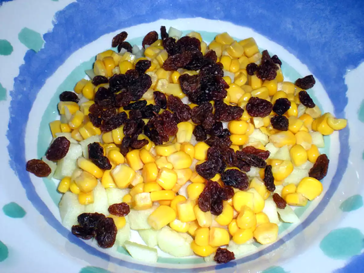 Ensalada de pasta con salsa de yogur. Paso a paso - foto 5