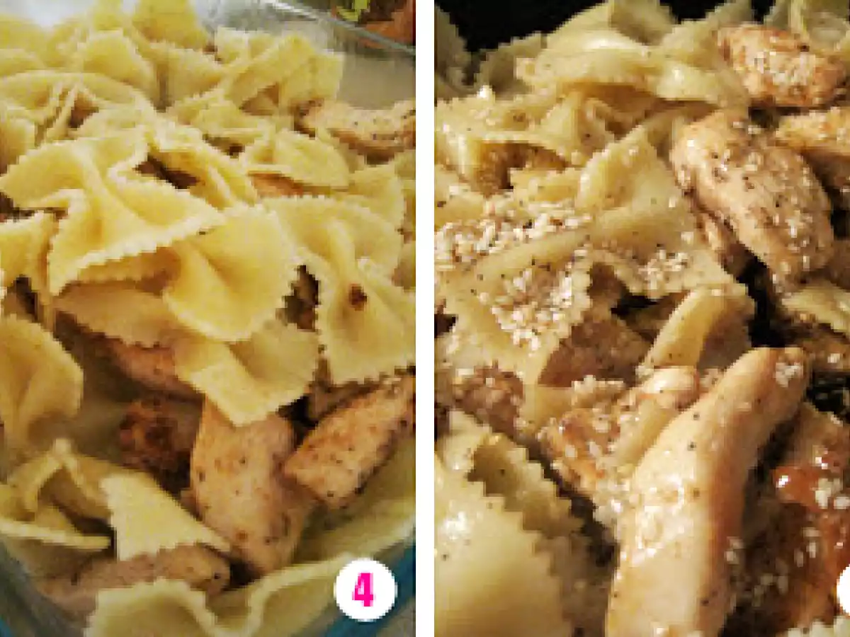 Ensalada de pasta y pollo con aderezo ajonjolí - foto 3