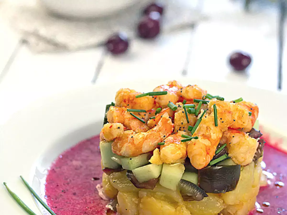 Ensalada de patata a la vinagreta de cerezas - foto 2