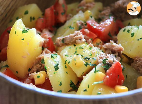 Ensalada de patata, tomate y atún - Receta Petitchef