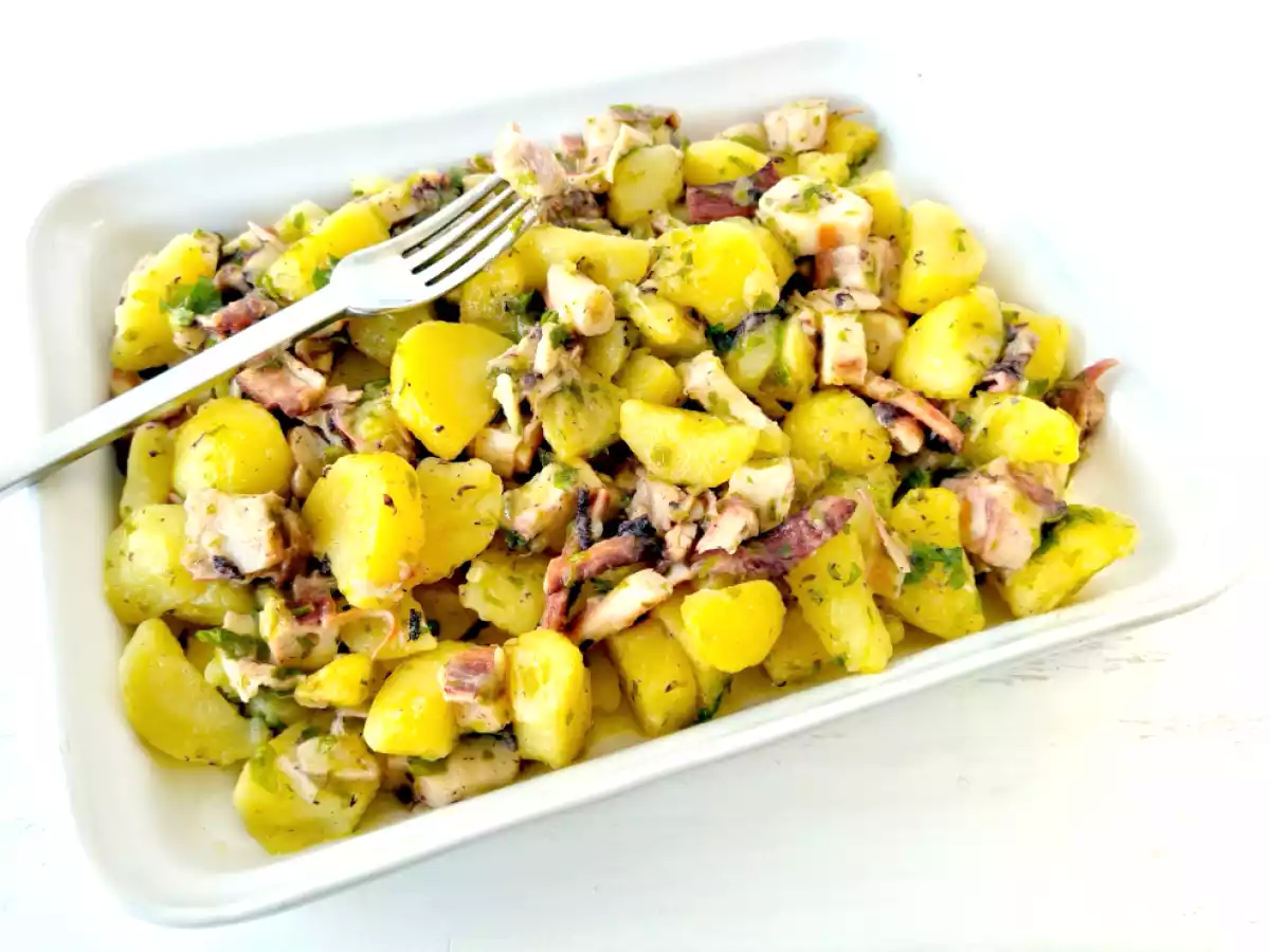 Ensalada de patata y pulpo (o versión low cost con potón) - foto 2