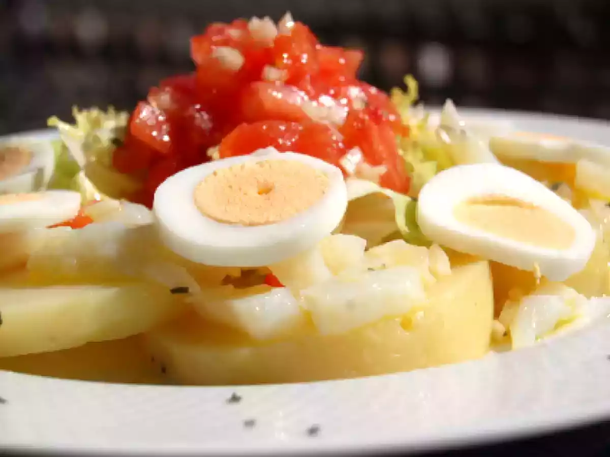 Ensalada de patatas y bacalao