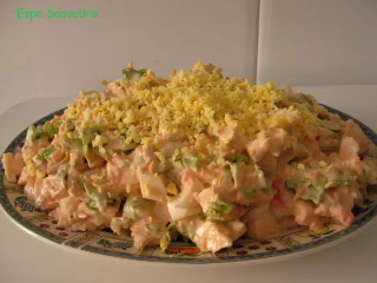 Ensalada de pechuga de pollo con mahonesa
