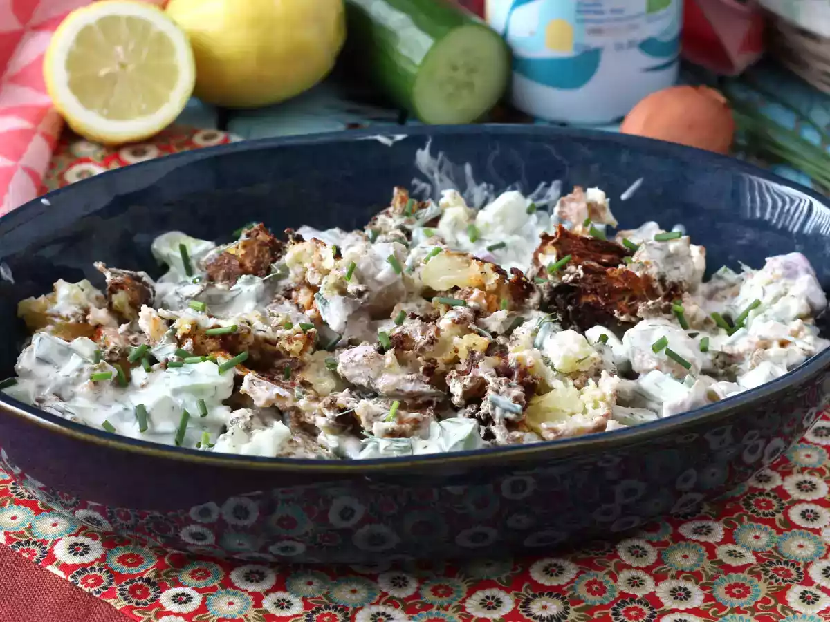 Ensalada de pepinos y patatas crujientes - foto 5