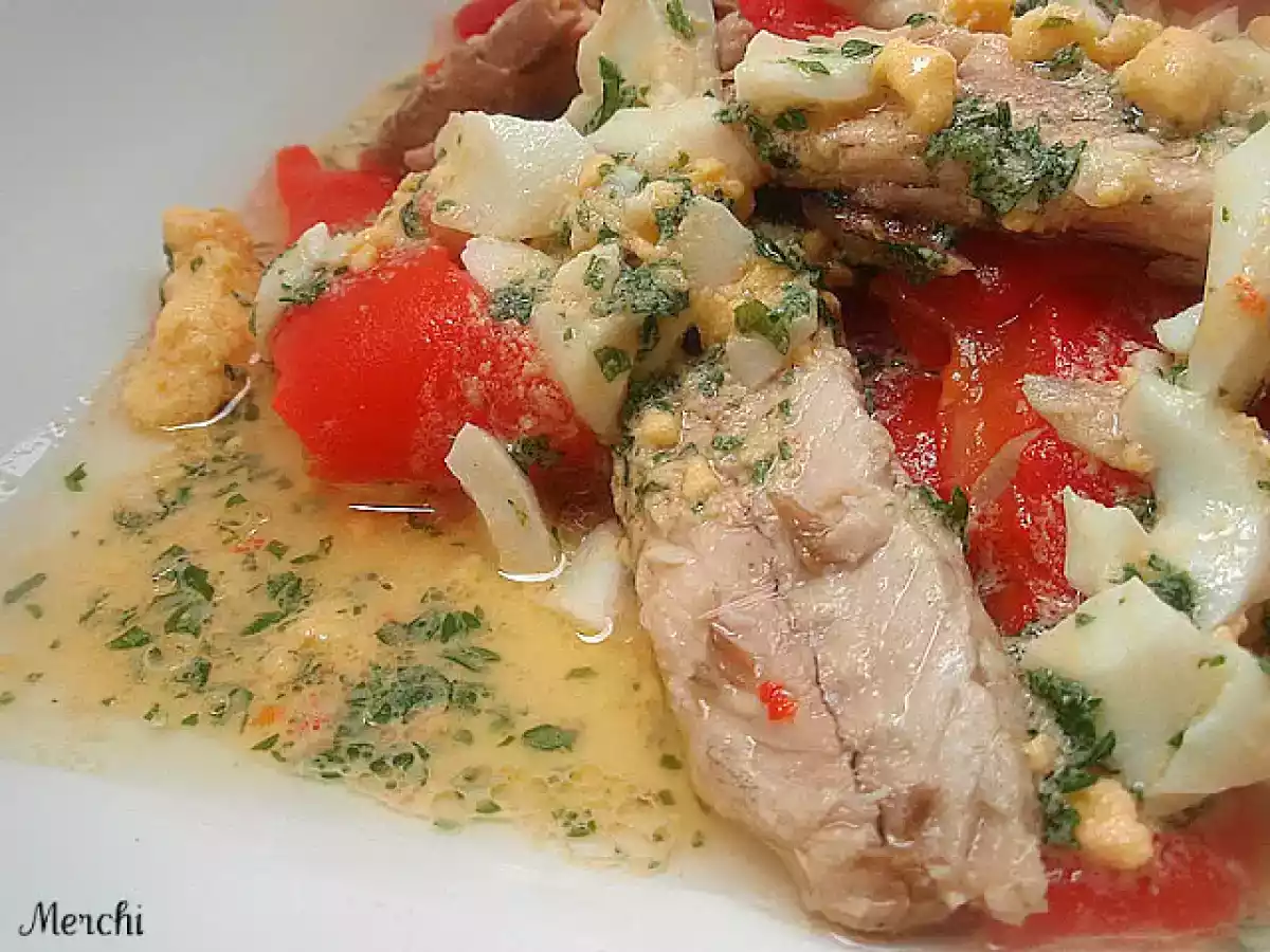 Ensalada de pimientos asados y caballa - foto 2