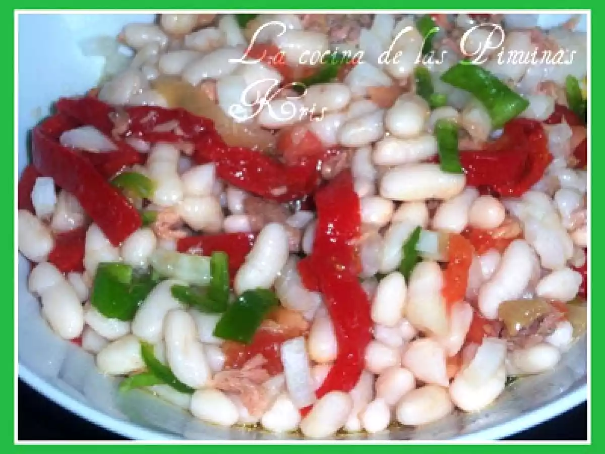 ENSALADA DE PIMIENTOS Y ENSALADA DE JUDIAS Y REGALO DE BAJAMAR Y DE CALVO - foto 2