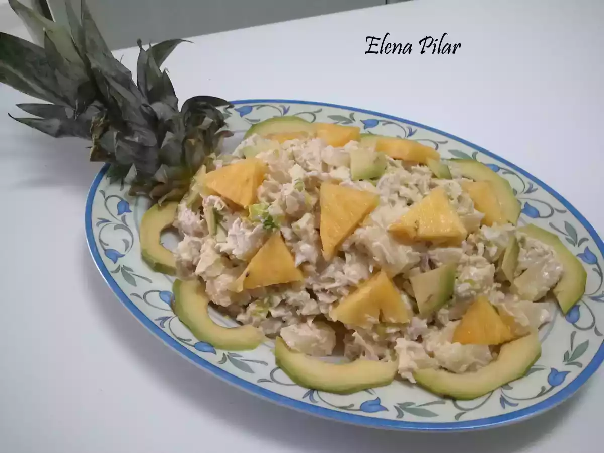 Ensalada de Pollo con Piña y Manzana