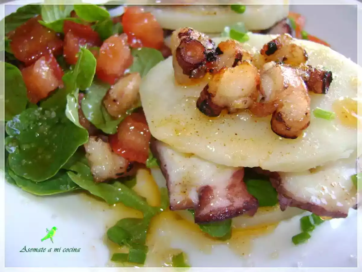 Ensalada de pulpo con pimentón