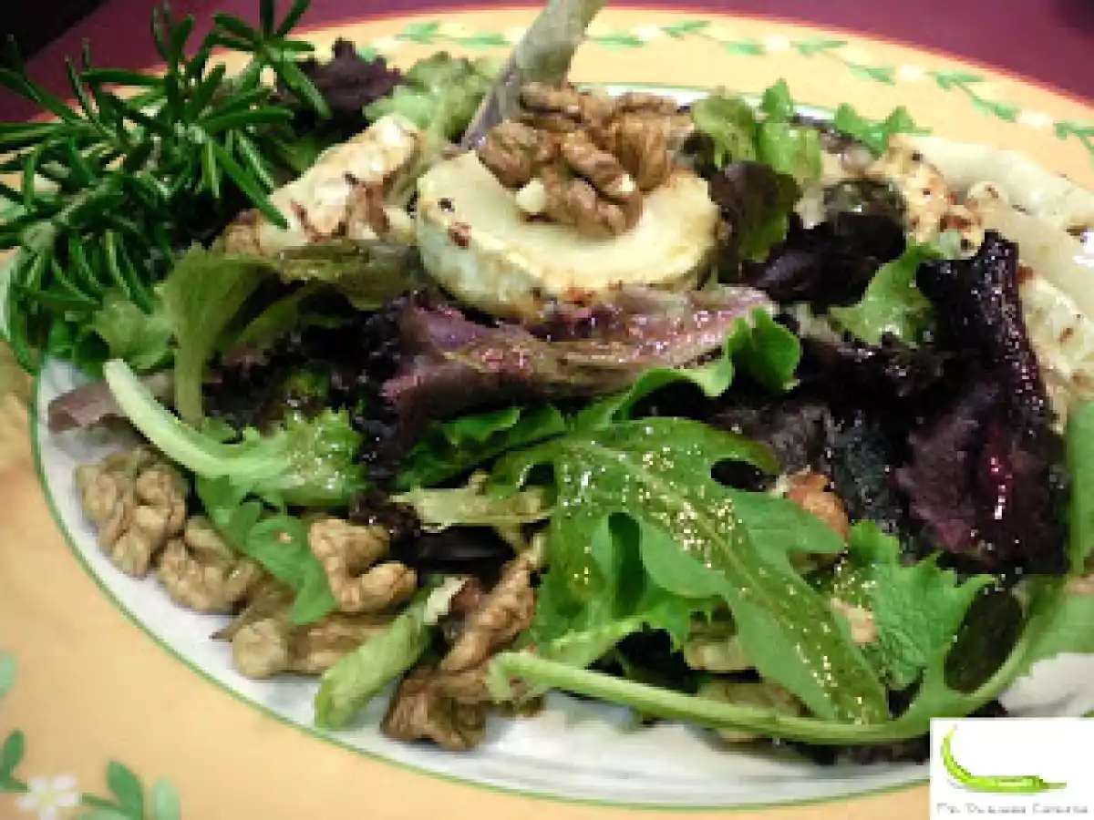 Ensalada de queso de cabra y nueces - foto 2