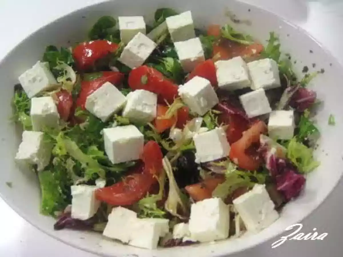 Ensalada de queso feta