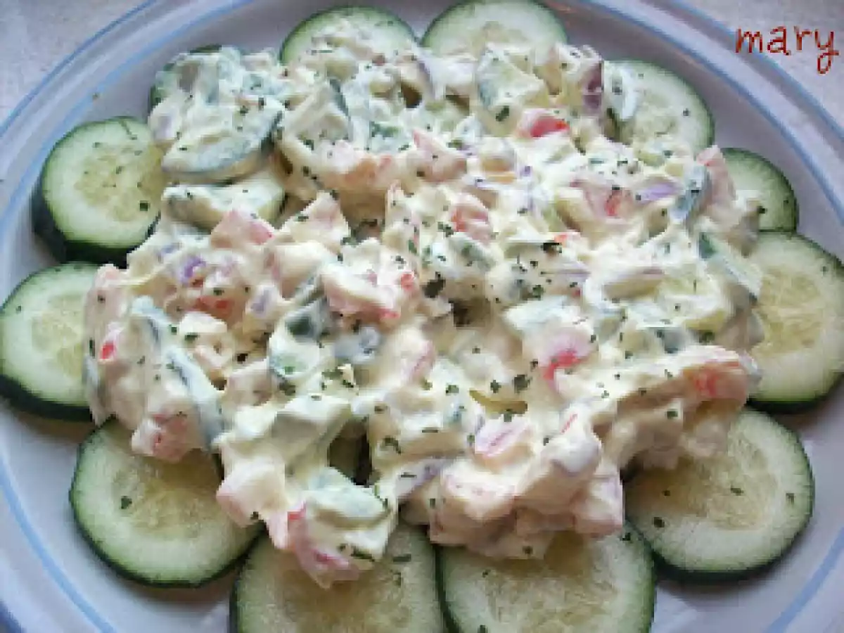Ensalada de queso y pepino