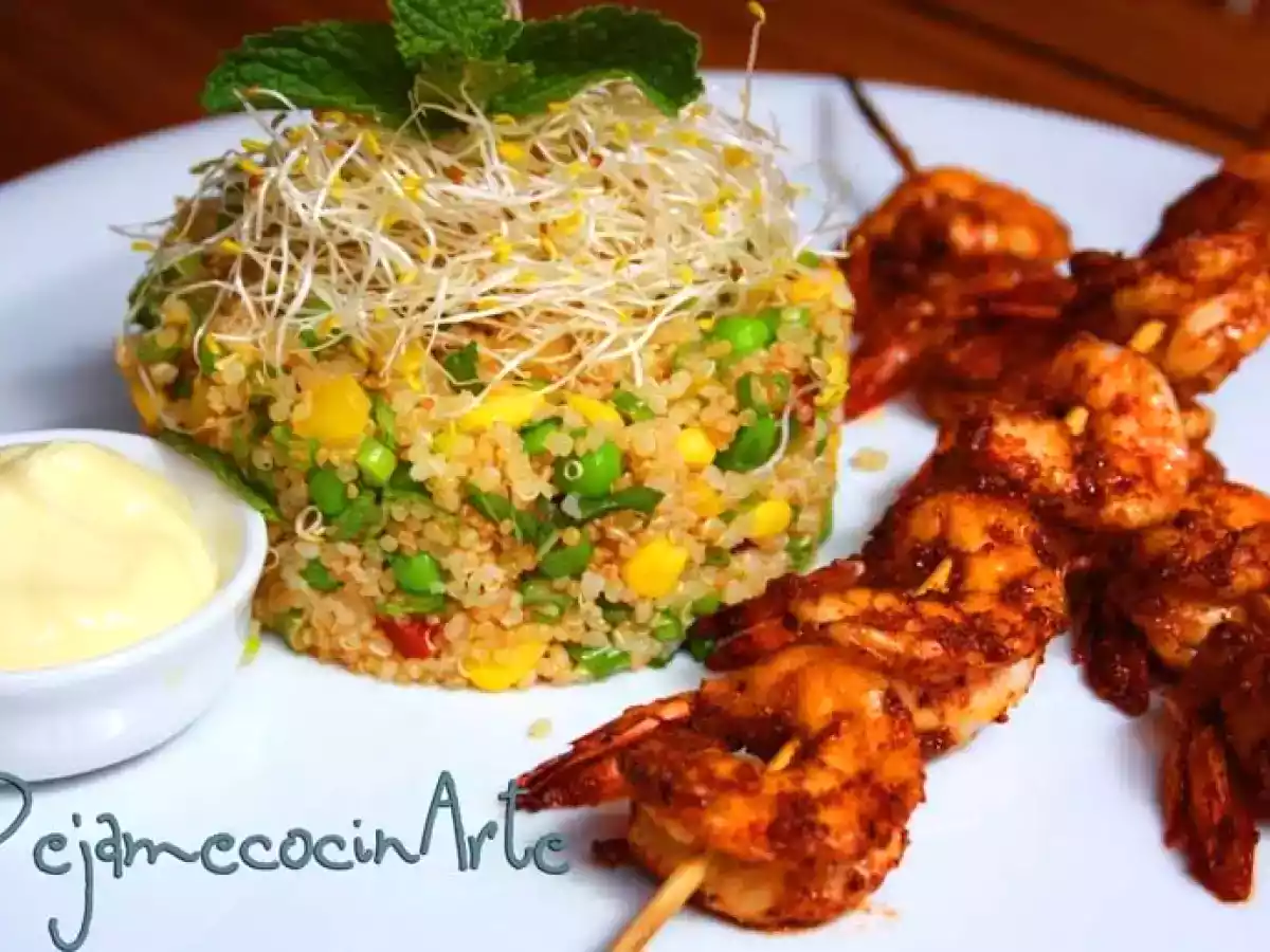 Ensalada de Quinoa con Langostinos Especiados