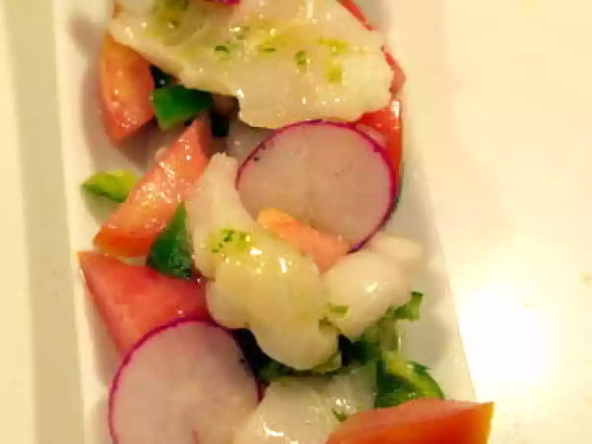 ensalada de rábanos y bacalao