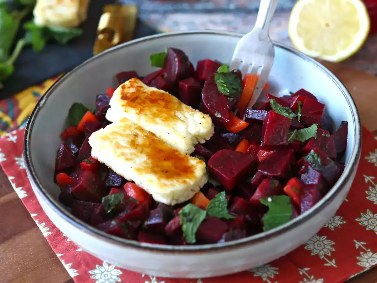 Ensalada de remolacha con halloumi a la plancha - foto 4