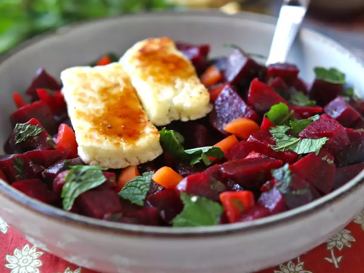 Ensalada de remolacha con halloumi a la plancha - foto 6
