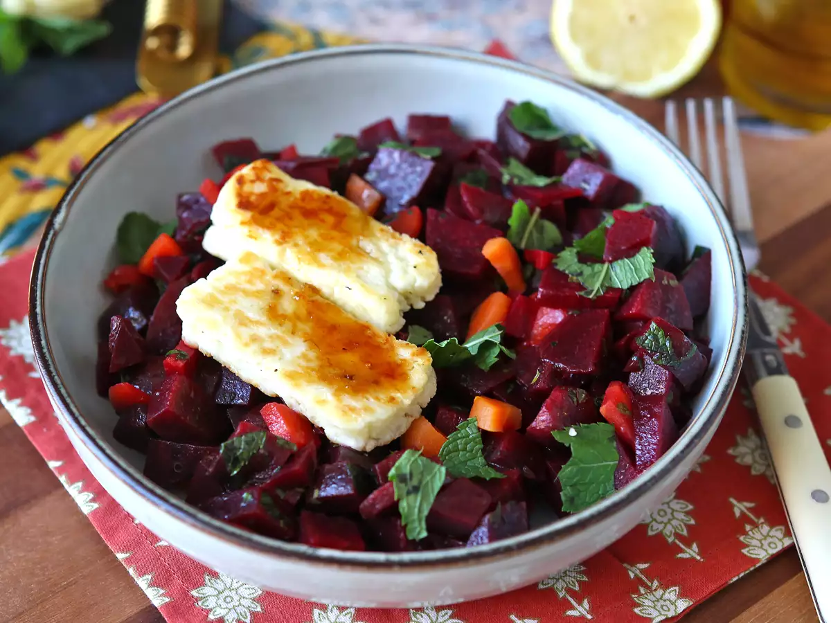 Ensalada de remolacha con halloumi a la plancha - foto 7