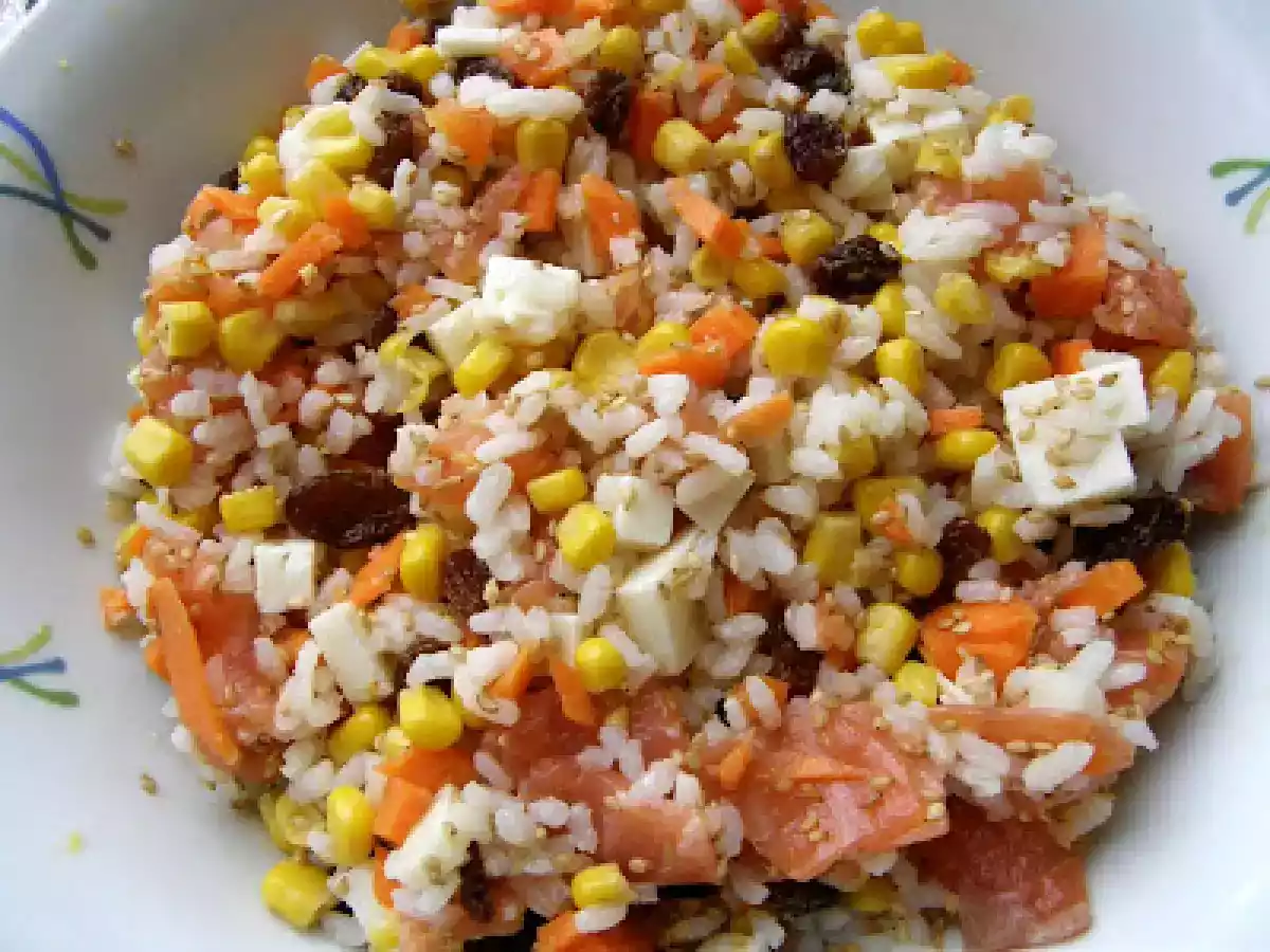 Ensalada de salmón al jengibre