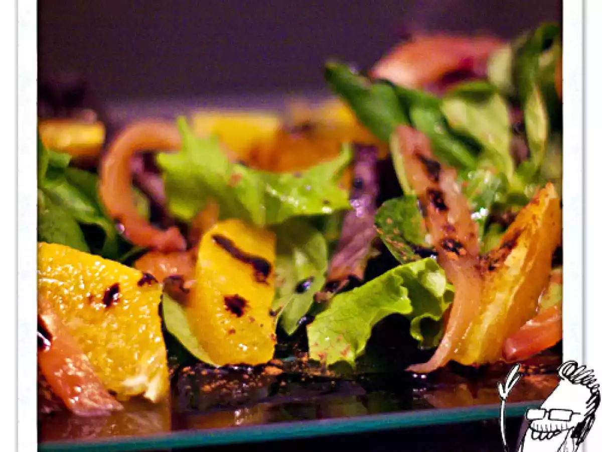 Ensalada de salmón y naranja