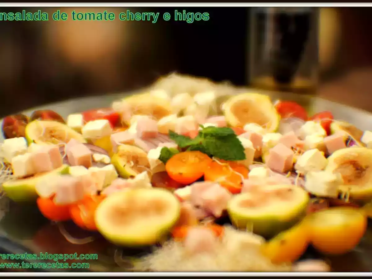 Ensalada de tomate cherry e higos. - foto 3