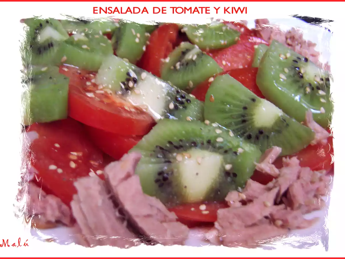 ENSALADA DE TOMATE Y KIWI