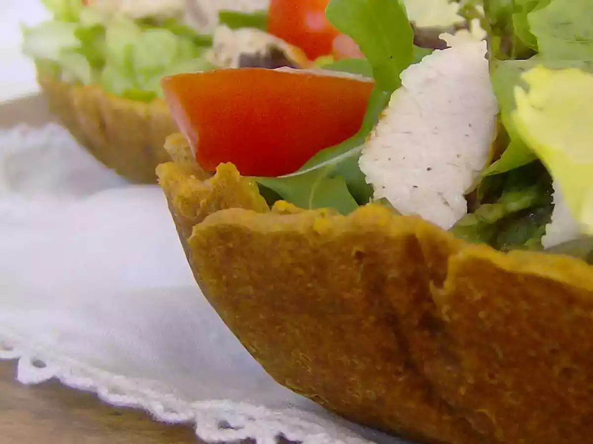 Ensalada en pocillos de gofio