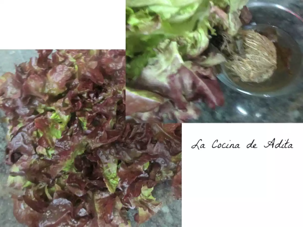 Ensalada flor con lechuga de roble - foto 2