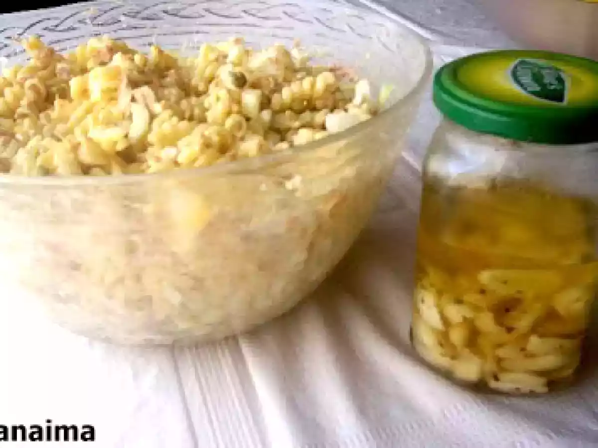 Ensalada fria de espirales a la mayonesa con ajo - foto 2