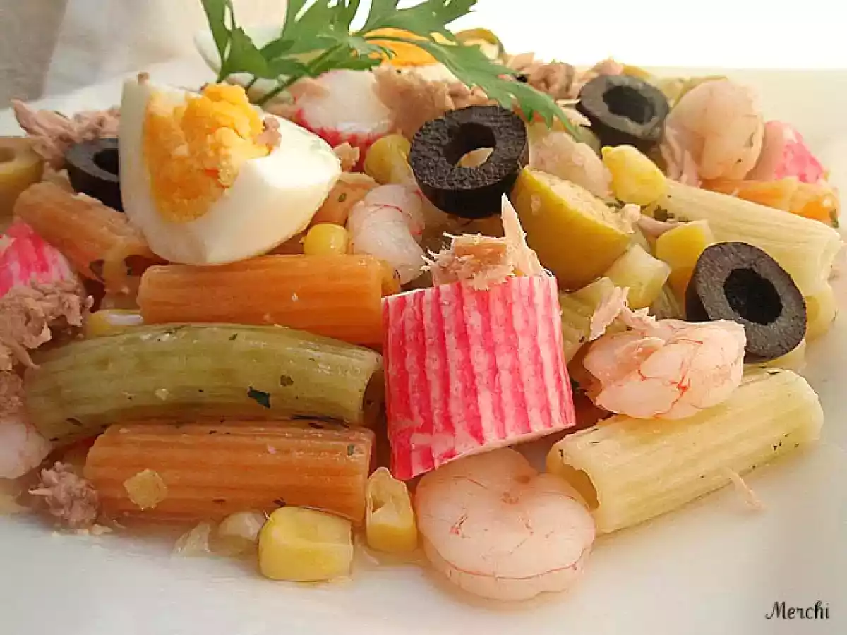 Ensalada fría de macarrones tricolor - foto 4